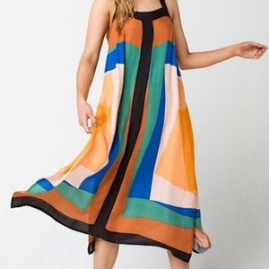 Color block Midi Dress